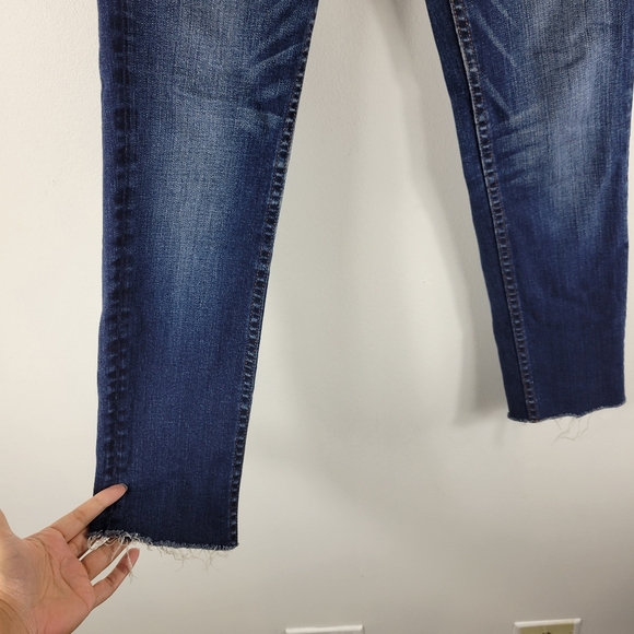 Miss Me Nicole Mid Rise Skinny Raw Hem Ankle Jeans Dark 49 - Picture 4 of 12